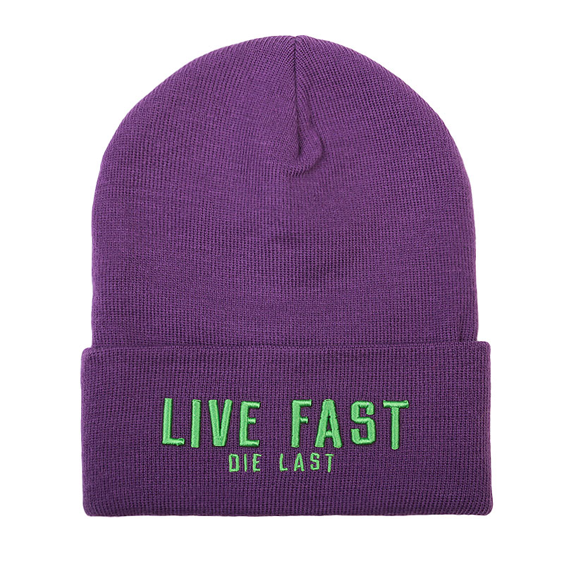  фиолетовая шапка True spin Live Fast Live Face-purple - цена, описание, фото 1